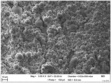 Figura 3. Microestructura (imagen de microscopía electrónica) de polvo magnético producido a escala industrial Preparando en Europa la próxima generación de imanes permanentes: sentido común, sostenibilidad, innovación y cooperación, ingredientes fundamentales
