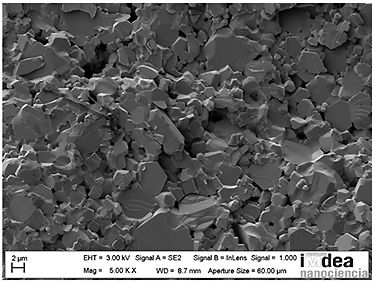 Figura 4. Microestructura (imagen de microscopía electrónica) de un imán permanente libre de tierras raras Preparando en Europa la próxima generación de imanes permanentes: sentido común, sostenibilidad, innovación y cooperación, ingredientes fundamentales
